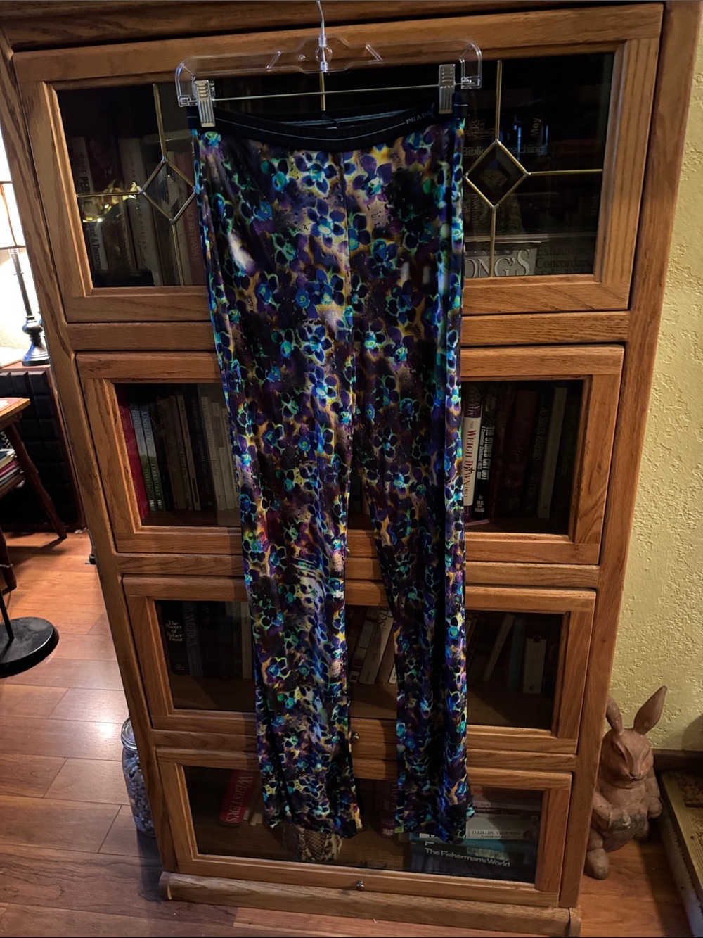 Prada Liquid Daisy Design Elastic Waist With Side Zipper Pants Size 40